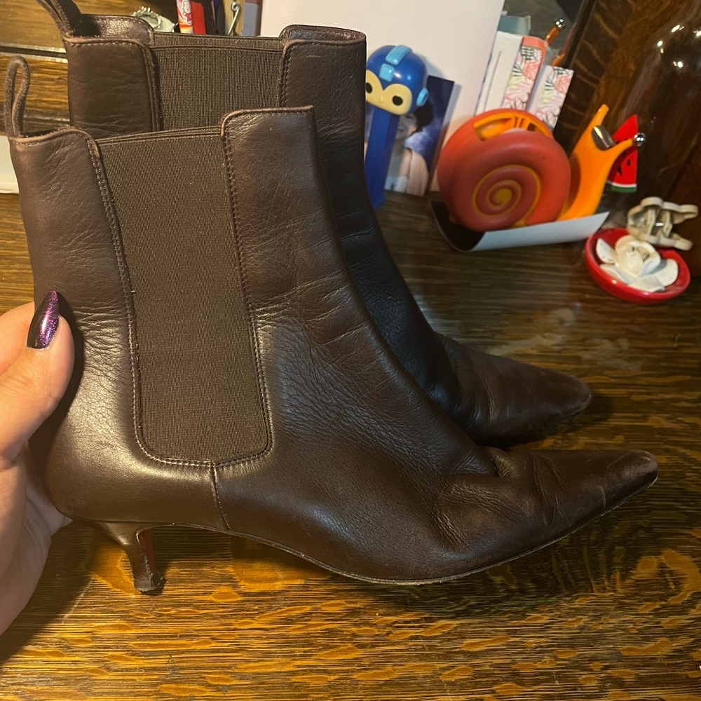 Christian Louboutin kitten heel boots